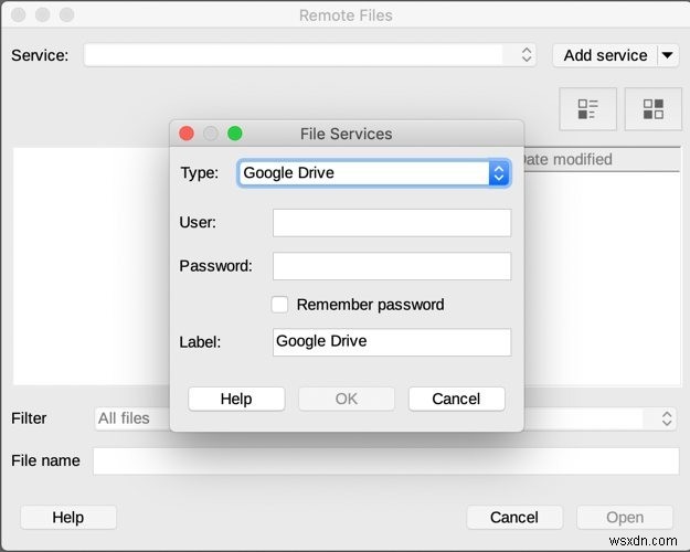 LibreOfficeでGoogleドライブからリモートファイルを開いて編集する方法 