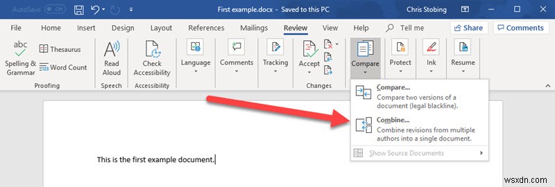 MicrosoftWordで2つのドキュメントをマージする方法 