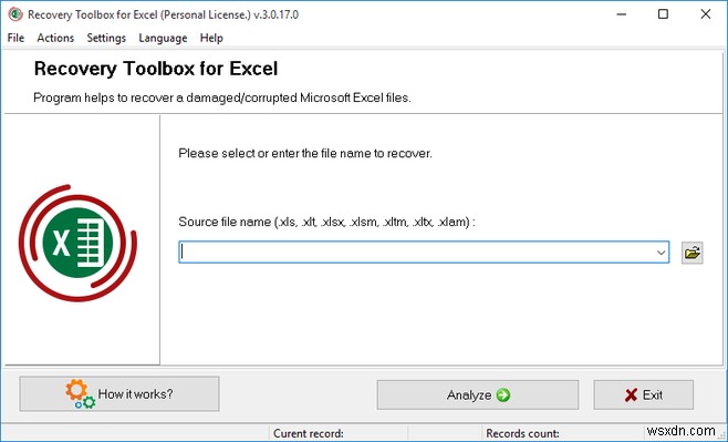 Excel用の回復ツールボックスで破損したExcelファイルを回復する 