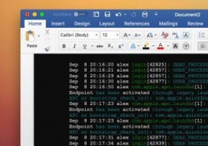 カラーターミナルコードをMicrosoftWordに追加する方法 