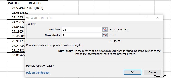 ROUND関数を使用してExcelで数値を丸める方法 