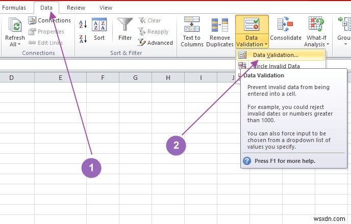 MicrosoftExcelでドロップダウンリストを作成する方法 