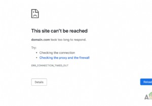 修正：GoogleChromeのERR_CONNECTION_TIMED_OUT 