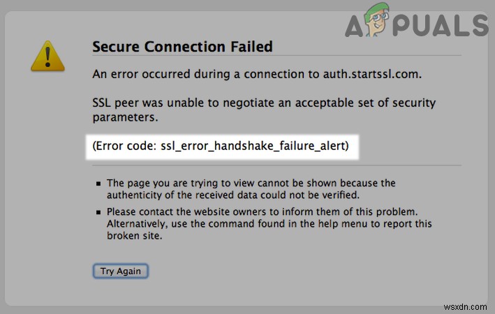 ブラウザで「エラーコード：ssl_error_handshake_failure_alert」を修正するにはどうすればよいですか？ 