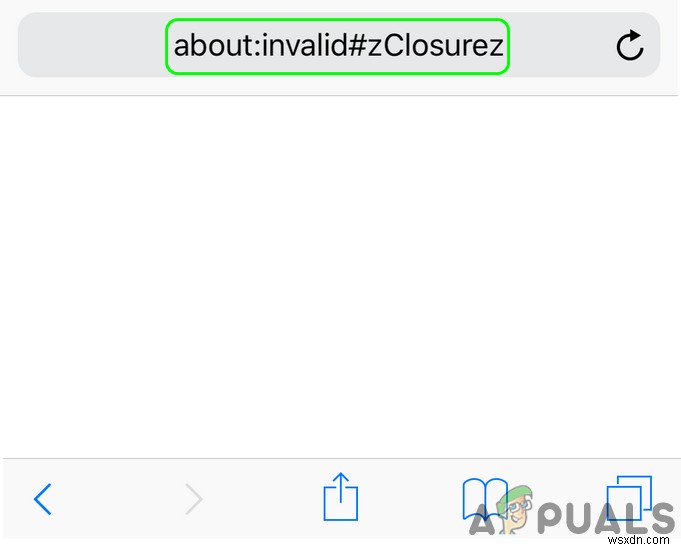 修正：ブラウザでの「about：invalid＃zClosurez」エラー 