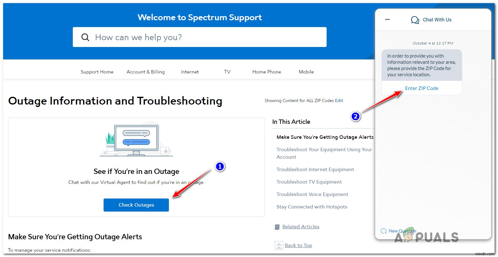 Spectrumの「内部サーバーエラー」を修正する方法 