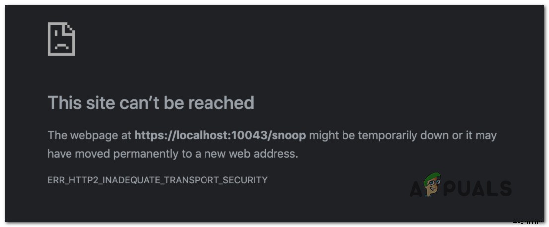 ChromeでERR_HTTP2_Inadequate_Transport_Securityエラーを修正する方法 