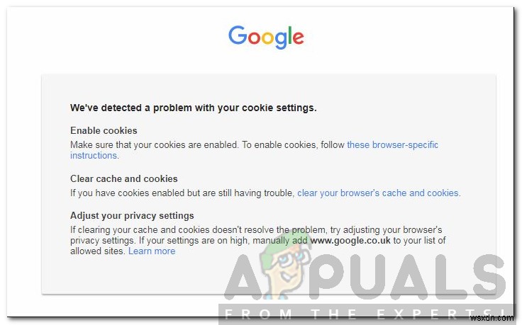 「Cookieの設定で問題が検出されました」を修正するにはどうすればよいですか？ 