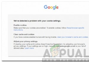「Cookieの設定で問題が検出されました」を修正するにはどうすればよいですか？ 