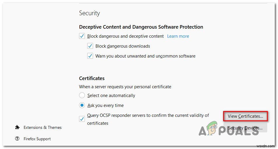 修正：Sec_Error_Cert_Signature_Algorithm_Disabled 