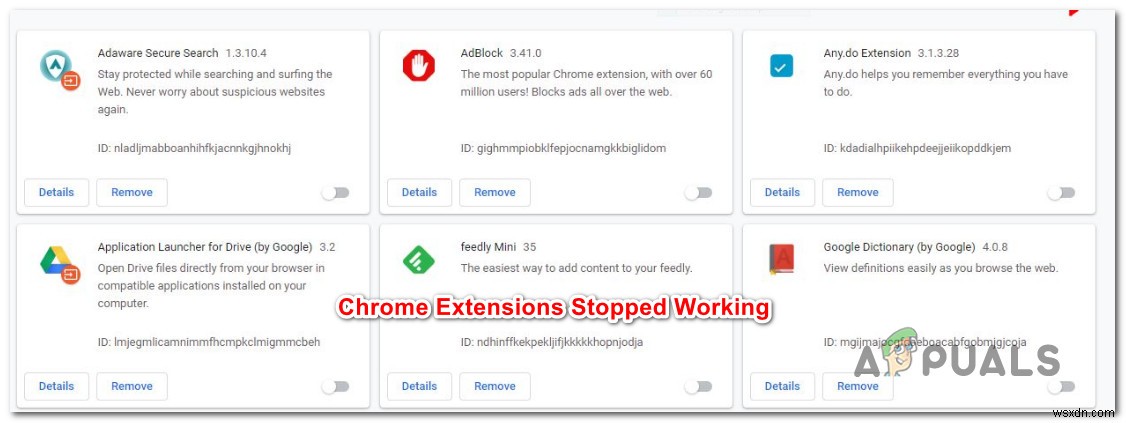 修正：Chrome拡張機能が機能しなくなった 