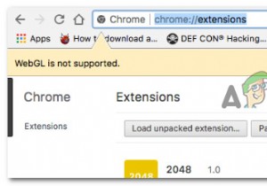 修正：WebGLはサポートされていません 
