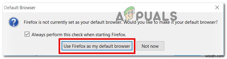 修正：Windows10でFirefoxをデフォルトのブラウザとして設定できない 