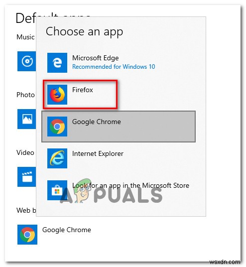 修正：Windows10でFirefoxをデフォルトのブラウザとして設定できない 