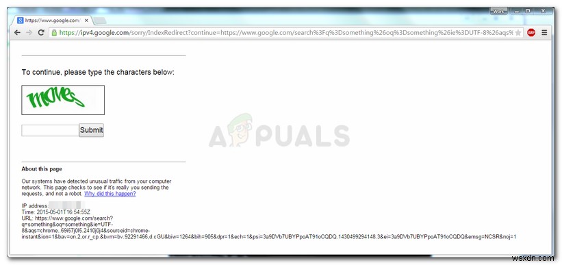 修正：当社のシステムがコンピュータネットワークからの異常なトラフィックを検出しました 