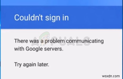修正：Googleサーバーとの通信に問題がありました 