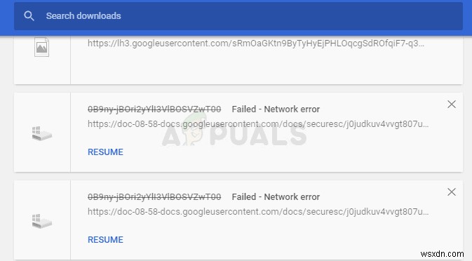 Google Chromeでダウンロードする際の「失敗–ネットワークエラー」を修正する方法 