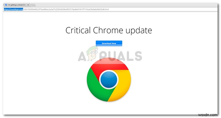 修正：重大なChromeアップデート詐欺 