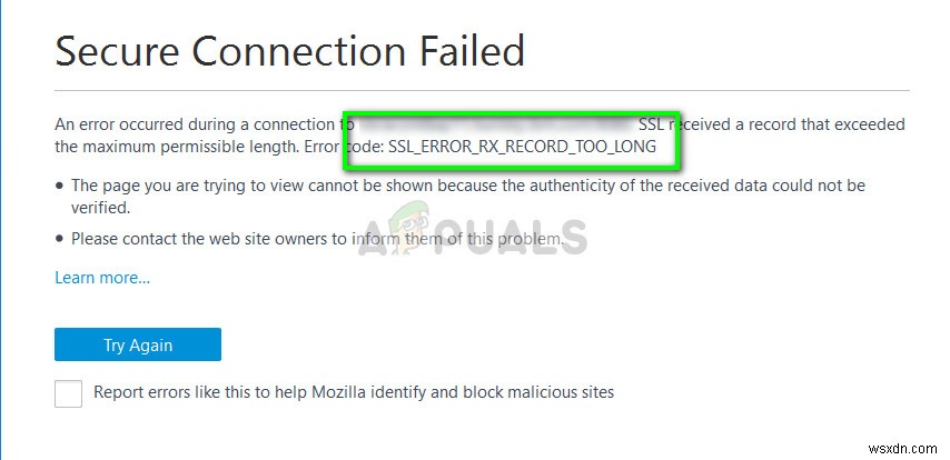 修正：SSL_ERROR_RX_RECORD_TOO_LONG 