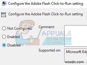 修正：FlashPlayerがMicrosoftEdgeで機能しない 