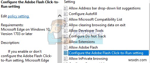 修正：FlashPlayerがMicrosoftEdgeで機能しない 