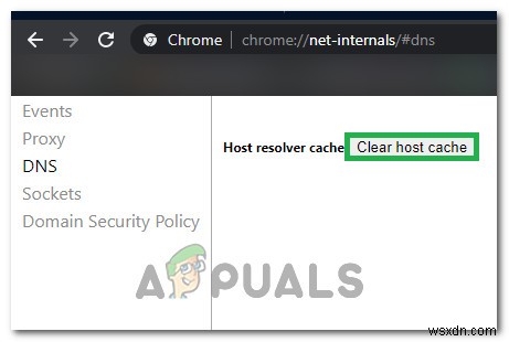 サーバーのDNSアドレスを修正する方法がGoogleChromeで見つかりませんでした 