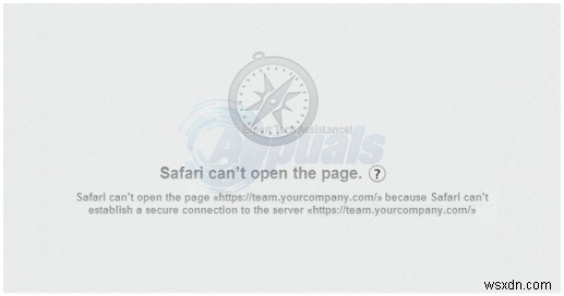 修正：Safariはサーバーへの安全な接続を確立できません 