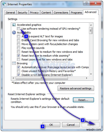 修正：InternetExplorerが機能しなくなった 