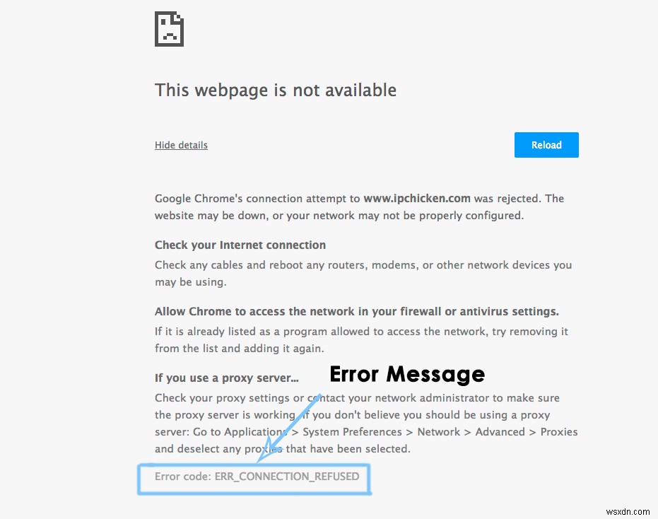 修正：GoogleChromeのerr_connection_refused 