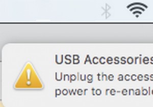 MacOSで「USBアクセサリが無効になっています」エラーを修正するにはどうすればよいですか？ 