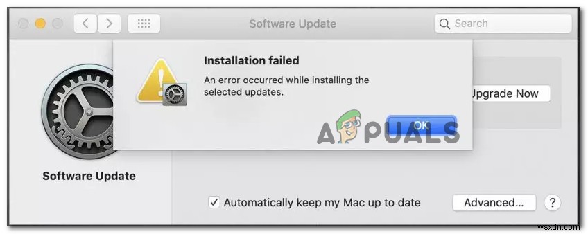 macOSで「選択したアップデートのインストール中に発生したエラー」を修正する方法 