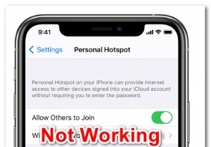 パーソナルホットスポットがiPhoneまたはiPadで機能しませんか？これらの修正を試してください 