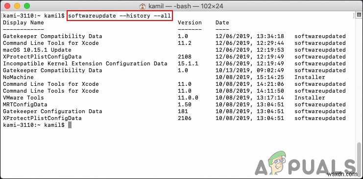 macOSですべてのアップデートを一覧表示する方法 