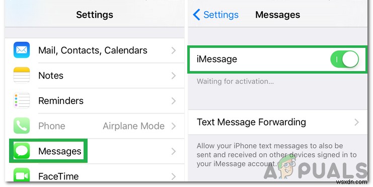 修正：iMessageのアクティベーションに失敗しました 