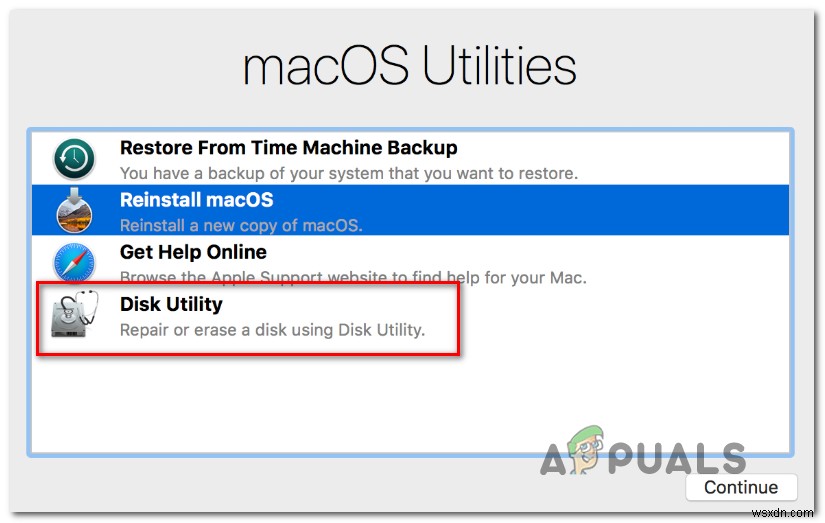 修正：MacOSでディスクユーティリティがロードされない 