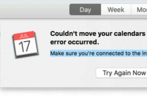 エラーが発生したため、カレンダーをiCloudに移動できませんでした（修正） 