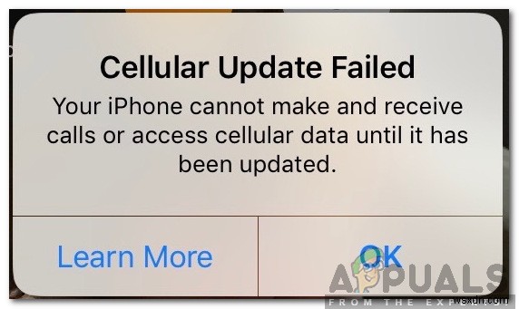 iPhoneで「セルラーアップデートに失敗しました」エラーを修正するにはどうすればよいですか？ 