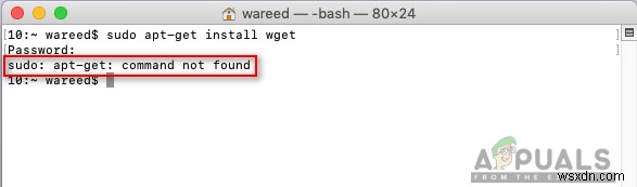 macOSで「sudoapt-getコマンドが見つかりません」を修正する方法 