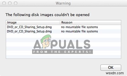 修正：ディスクイメージを「マウント可能なファイルシステムなし」で開くことができなかった 
