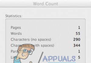 MacでWordまたはPagesの文字を数える 