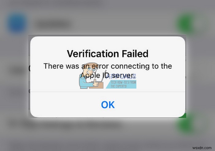 修正：「AppleIDサーバーへの接続中にエラーが発生しました」という検証に失敗しました 