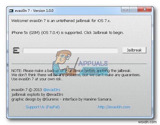 Evasi0nを使用してiOS7でiPhone4、4s、5、5c、5sを脱獄する方法（Windowsメソッド） 