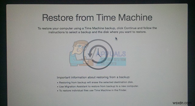 方法：Macを以前の日付に復元する 