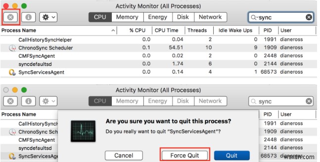 Office2011を更新するときにMacでSyncServicesAgentを終了する方法 