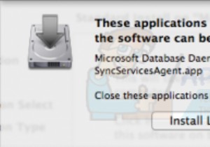 MacでOffice 2011をアップデートする前にSyncServicesAgentを終了する6つの方法