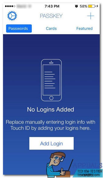 指紋ログイン：iOS用PassKeyパスワードマネージャー 