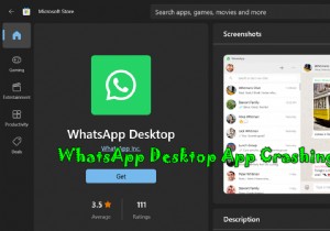 WhatsAppデスクトップアプリのクラッシュを修正する方法は？ 