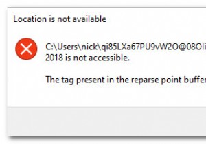 OneDriveの「再解析ポイントバッファーに存在するタグが無効です」エラーを修正する方法