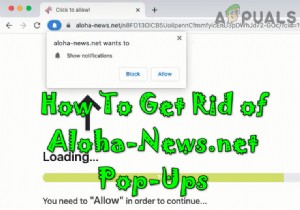 閲覧時にAloha-News.netポップアップを取り除く方法は？ 