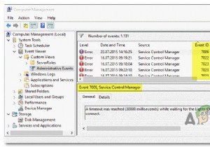 （修正）イベントID 7009：タイムアウトに達しました（30000ミリ秒） 